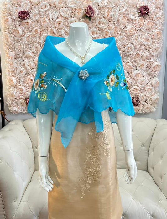 Hand Painted Panuelo - Barong at Bestida