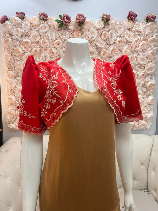 Rachel Red Bolero - Barong at Bestida
