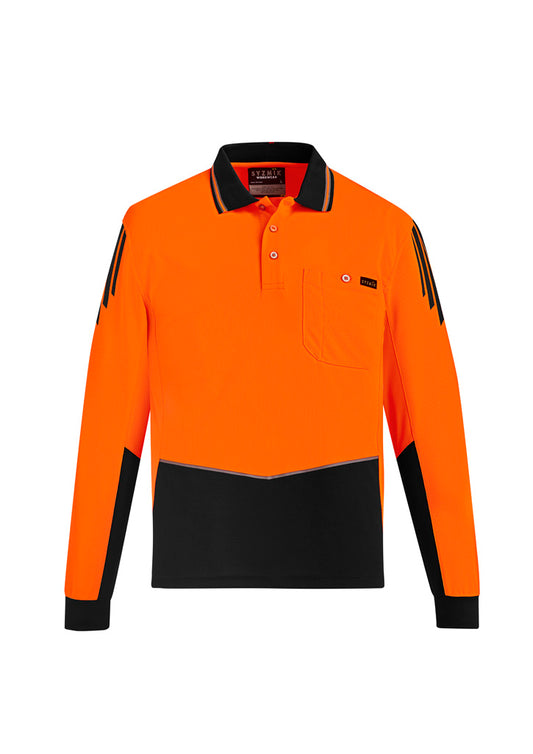 ZH310 - Mens Hi Vis Flux Long Sleeve Polo - Syzmik Workwear