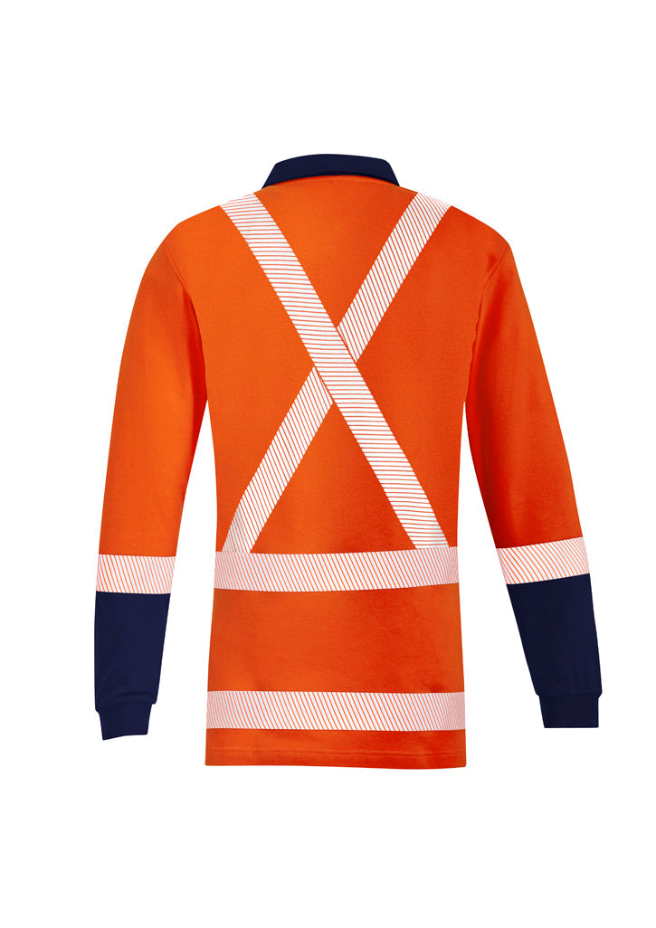 ZH670 - Mens Orange Flame TTMC-W23 X Back Taped Polo - Syzmik