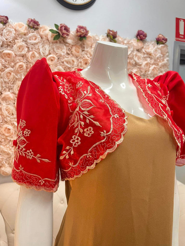 Rachel Red Bolero - Barong at Bestida