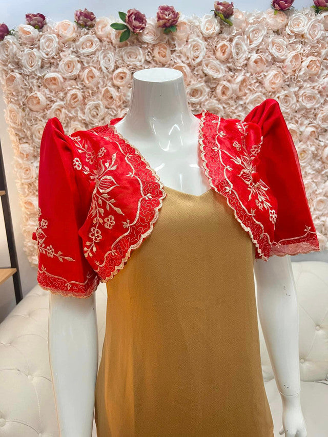Rachel Red Bolero - Barong at Bestida