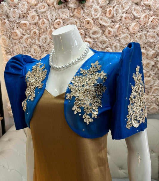 Rydel Blue Bolero - Barong at Bestida