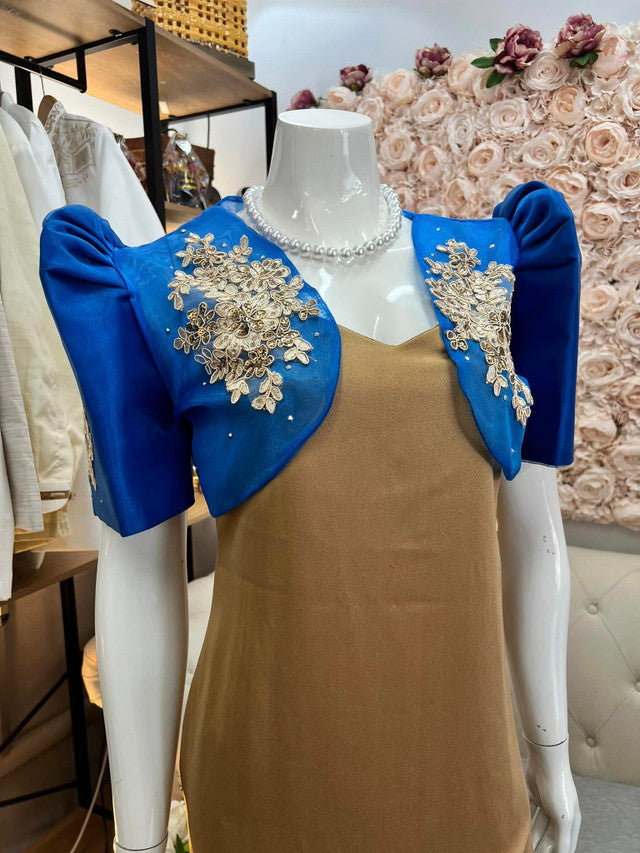 Rydel Blue Bolero - Barong at Bestida