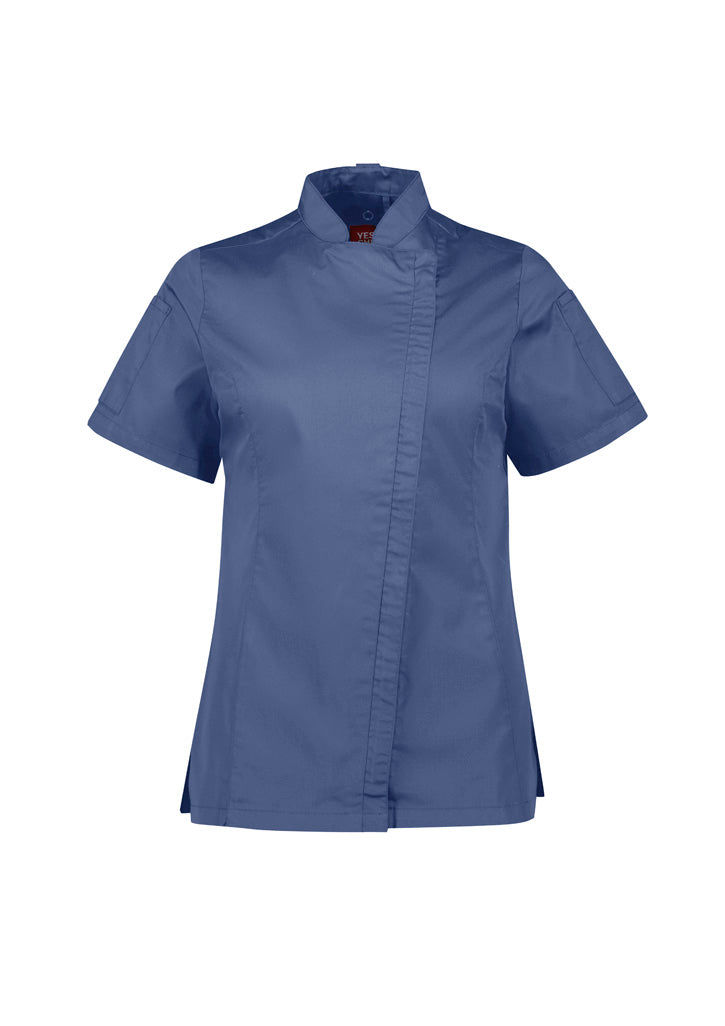 CH330LS - CLEARANCE - Womens Alfresco Short Sleeve Chef Jacket - Biz Col