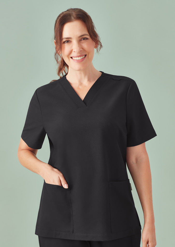 CU543LS - Womens Pulse V-Neck Scrub Top - BizCare
