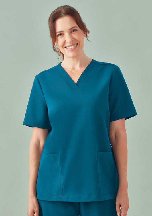 CU543LS - Womens Pulse V-Neck Scrub Top - BizCare