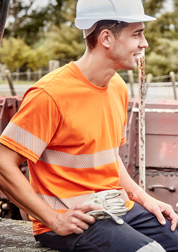 ZH510 Mens Hi Vis Segmented Tape Cotton Tee - Syzmik