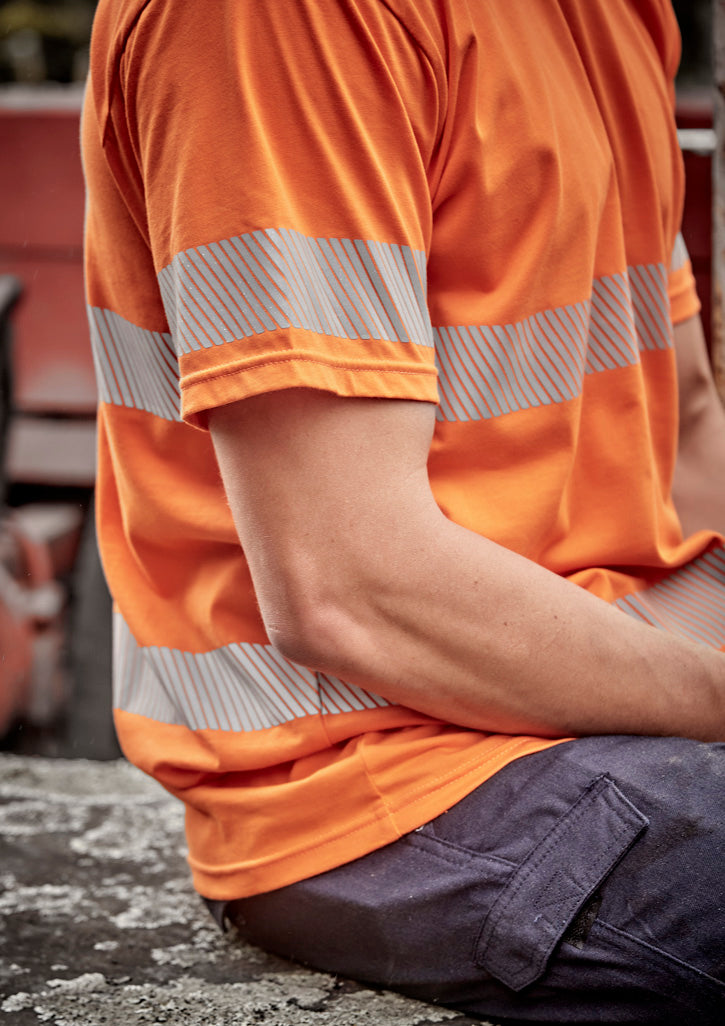 ZH510 Mens Hi Vis Segmented Tape Cotton Tee - Syzmik
